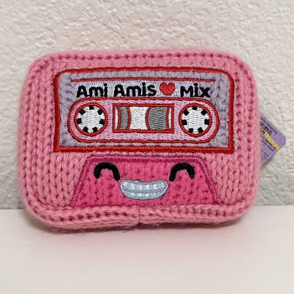 Jakks Pacific Ami Amis Cassie Cassette Crochet Plush Knit Valentines w/ Tag 4"